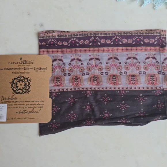 NWT Natural Life Boho Bandeau (Full Size) in Mocha Tulips - Picture 8 of 12
